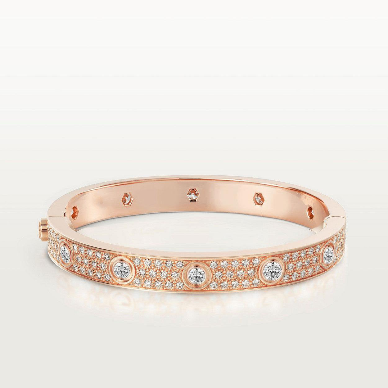 [Lucky Star]LOVE BRACELET 6.1MM DIAMOND-PAVED 10 BIG DIAMONDS