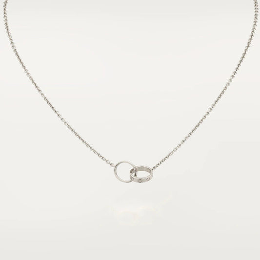 [Lucky Star]LOVE NECKLACE PINK GOLD AND SILVER