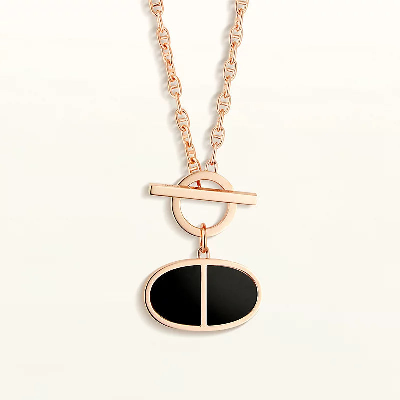 [Lucky Star]CHAINE VERSO BLACK CERAMIC NECKLACE