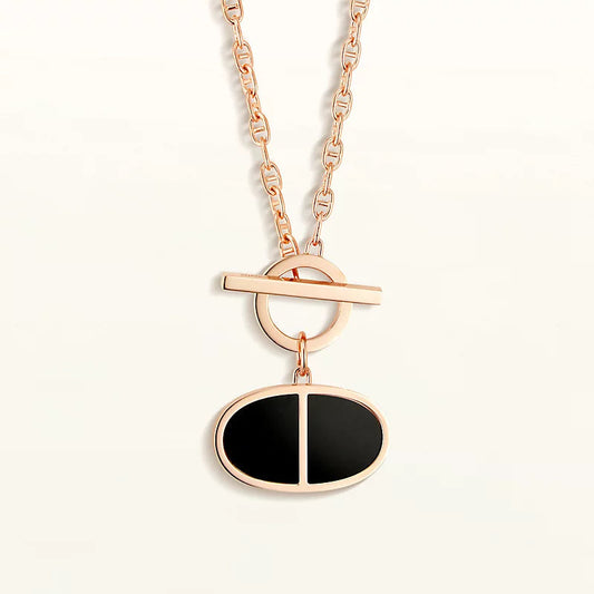 [Lucky Star]CHAINE VERSO BLACK CERAMIC NECKLACE