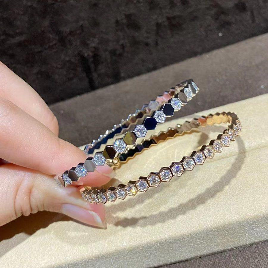 [Lucky Star]BEE LOVE GOLD BRACELET FULL DIAMOND