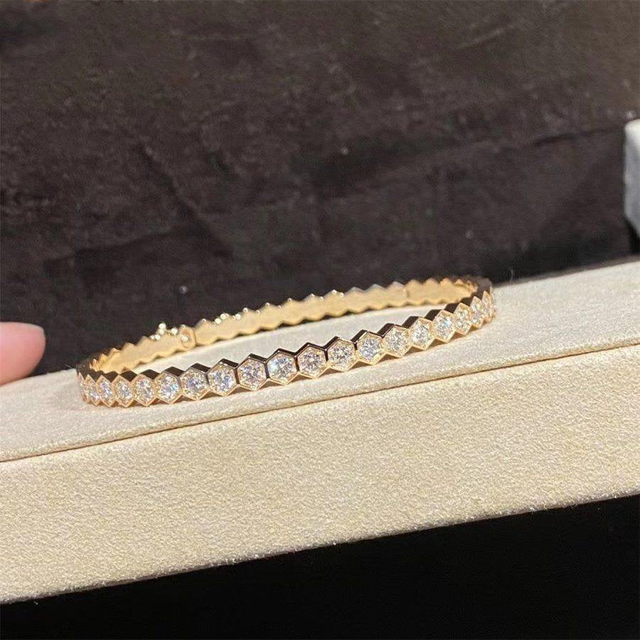 [Lucky Star]BEE LOVE GOLD BRACELET FULL DIAMOND