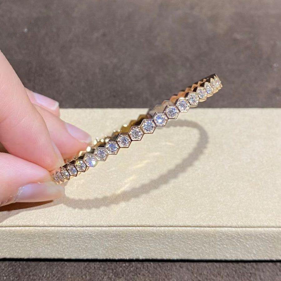 [Lucky Star]BEE LOVE GOLD BRACELET FULL DIAMOND