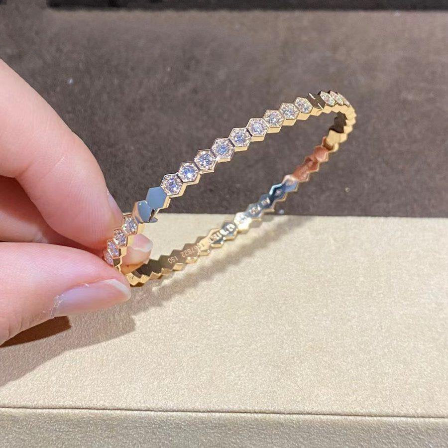 [Lucky Star]BEE LOVE GOLD BRACELET FULL DIAMOND