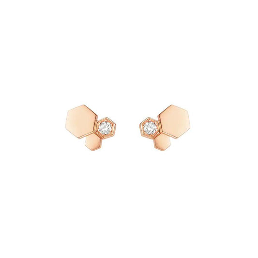 [Lucky Star]BEE LOVE PINK GOLD DIAMOND EARRINGS