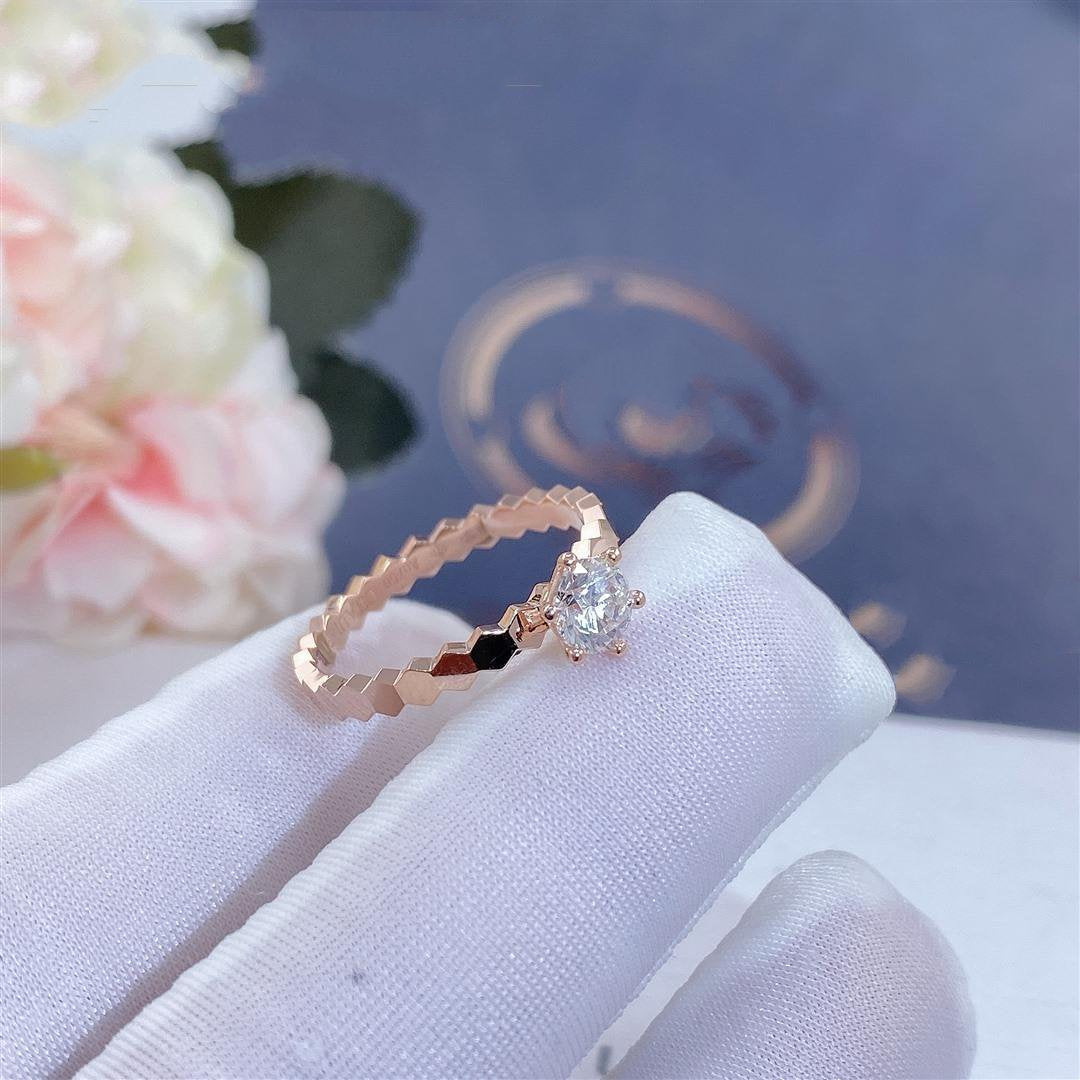 [Lucky Star]BEE LOVE RING PINK GOLD 1 DIAMOND