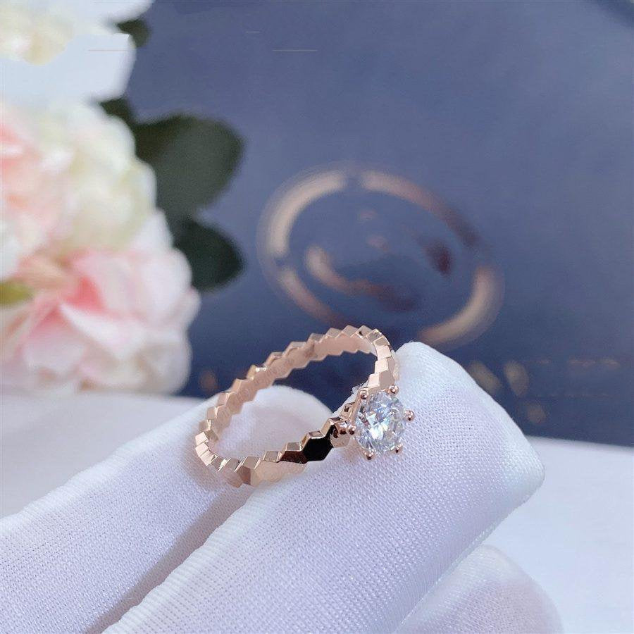 [Lucky Star]BEE LOVE RING PINK GOLD 1 DIAMOND