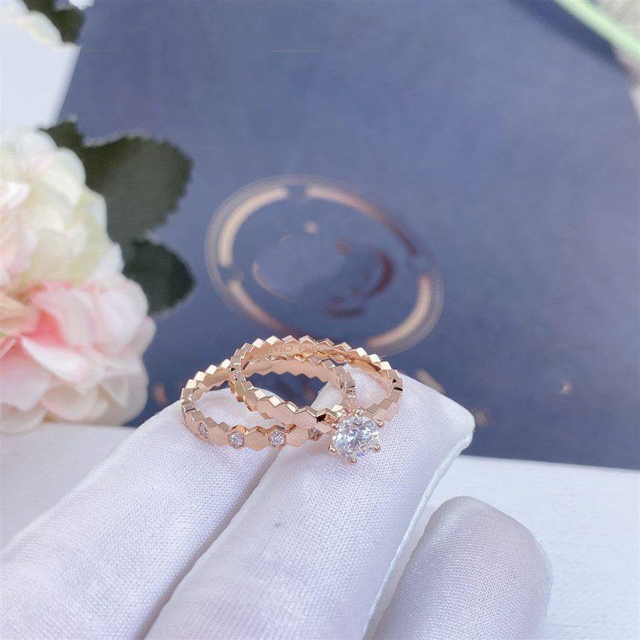 [Lucky Star]BEE LOVE RING PINK GOLD 1 DIAMOND