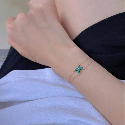 [Lucky Star]JEUX BRACELET MALACHITE PINK GOLD 1 DIAMOND