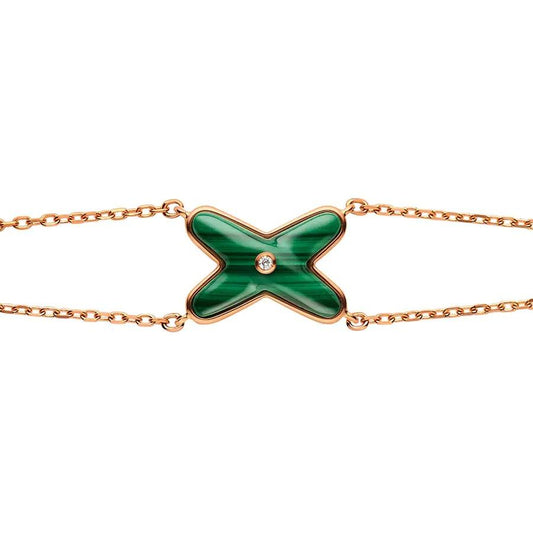 [Lucky Star]JEUX BRACELET MALACHITE PINK GOLD 1 DIAMOND