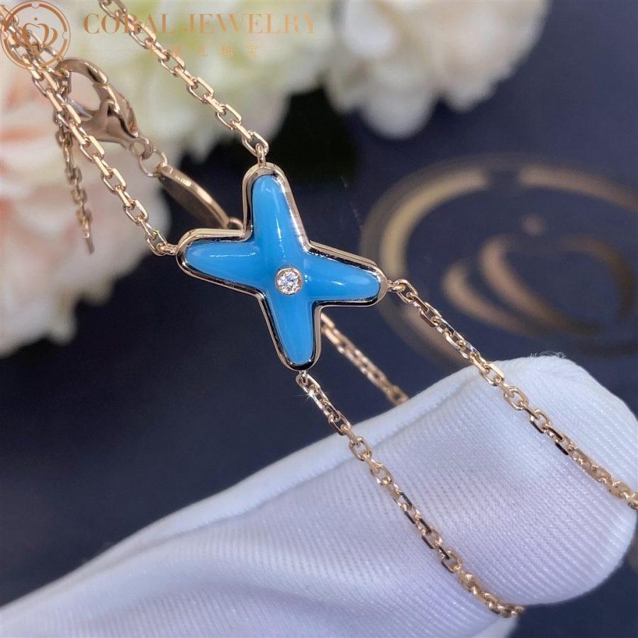 [Lucky Star]JEUX BRACELET TURQUOISE PINK GOLD 1 DIAMOND