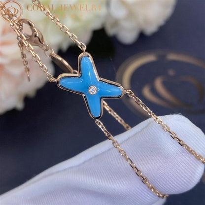 [Lucky Star]JEUX BRACELET TURQUOISE PINK GOLD 1 DIAMOND