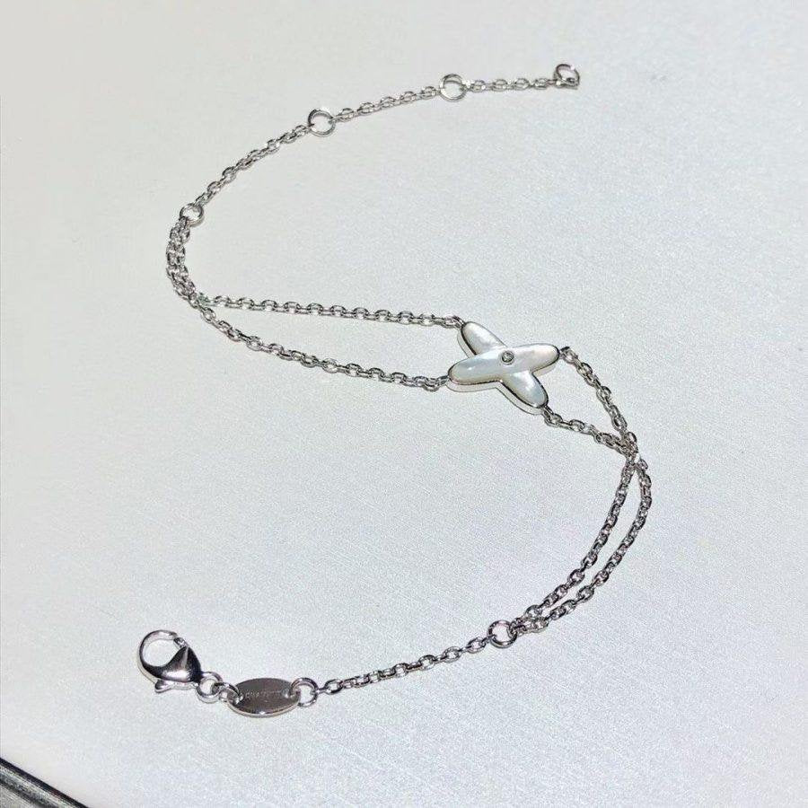 [Lucky Star]JEUX BRACELET WHITE MOP SILVER 1 DIAMOND