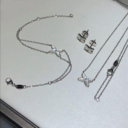 [Lucky Star]JEUX BRACELET WHITE MOP SILVER 1 DIAMOND