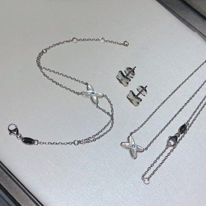 [Lucky Star]JEUX BRACELET WHITE MOP SILVER 1 DIAMOND