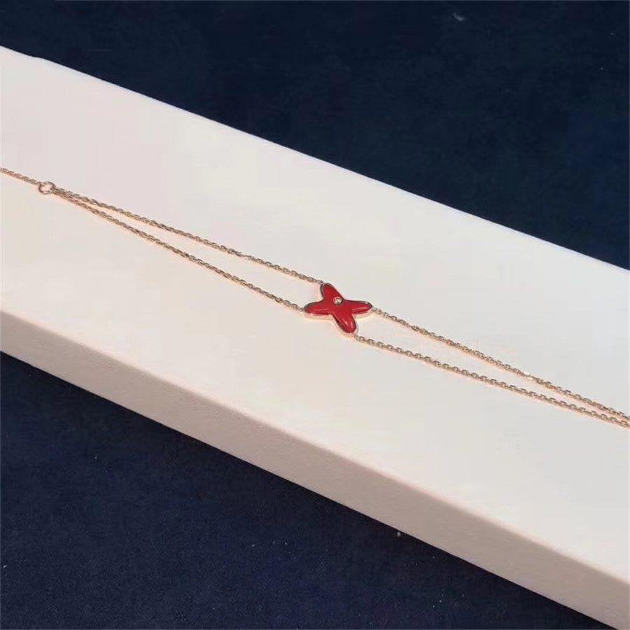 [Lucky Star]JEUX BRACELET CARNELIAN PINK GOLD 1 DIAMOND