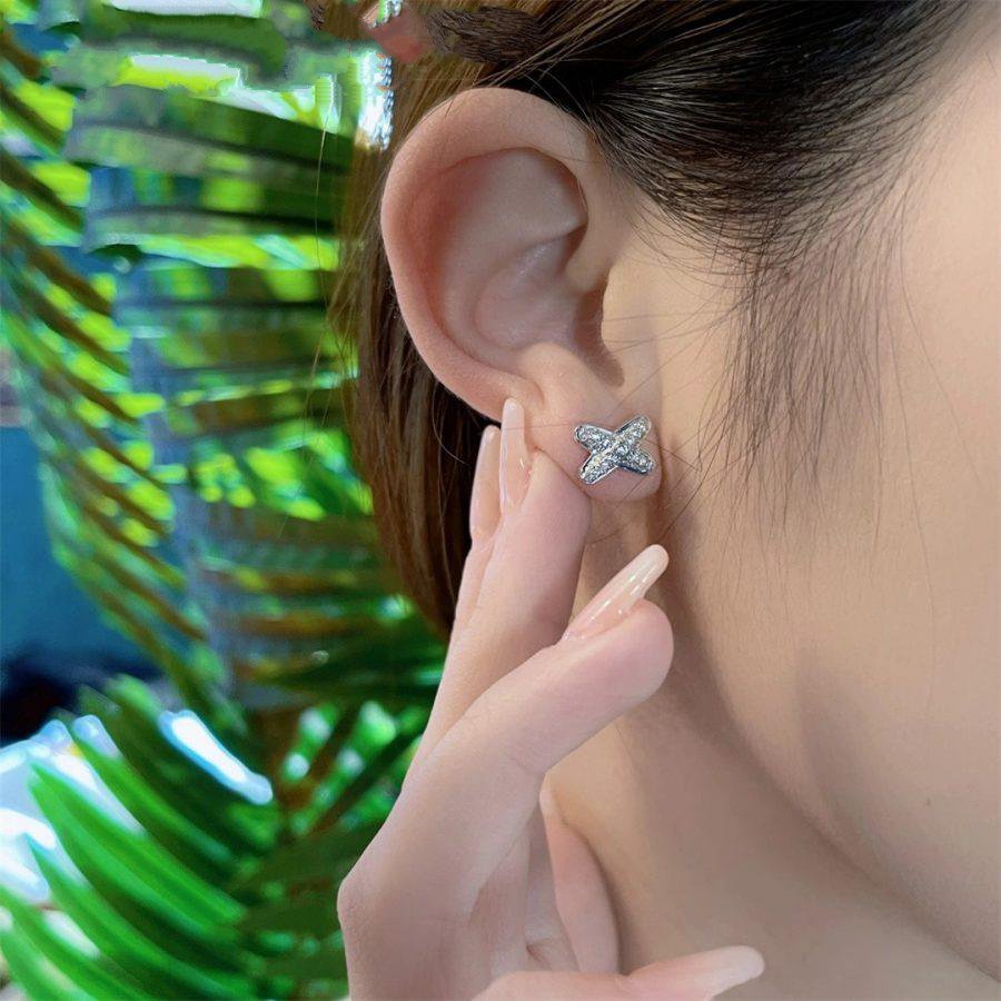 [Lucky Star]JEUX DE SILVER DIAMOND EARRINGS