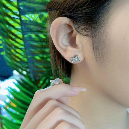 [Lucky Star]JEUX DE SILVER DIAMOND EARRINGS