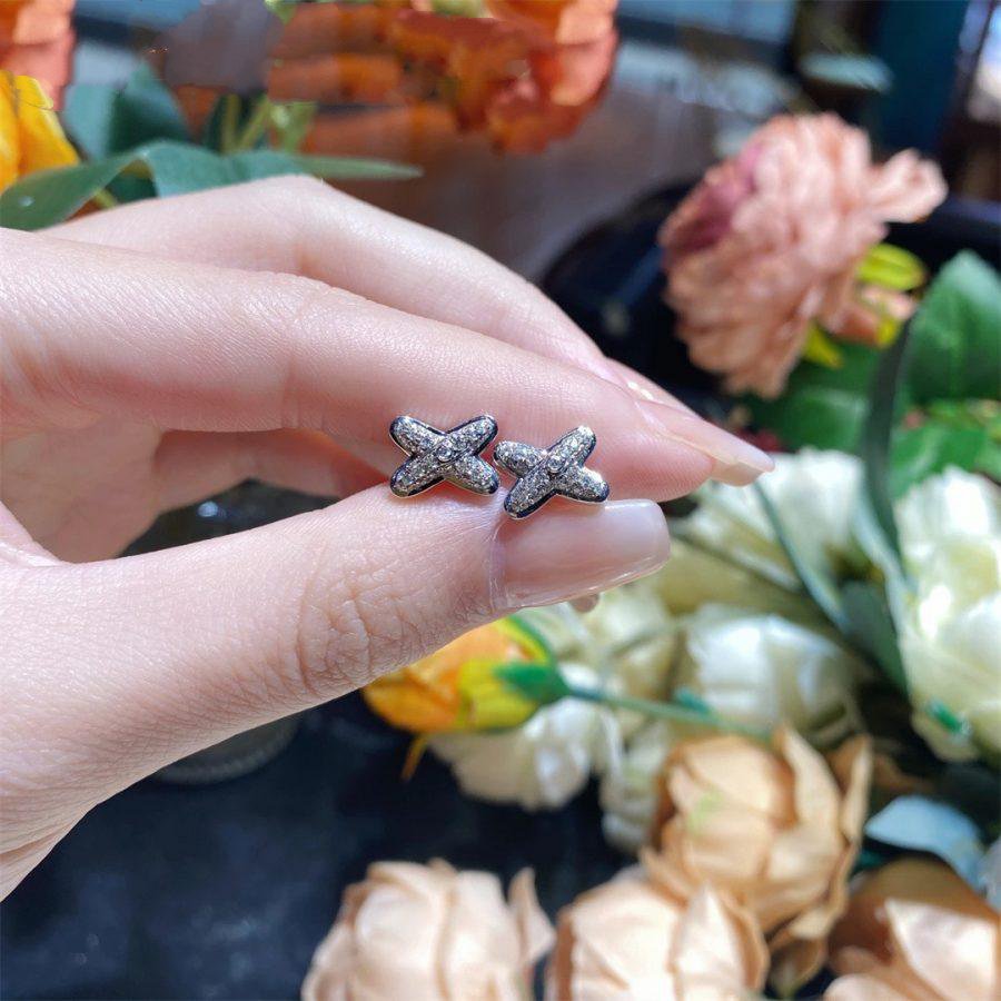[Lucky Star]JEUX DE SILVER DIAMOND EARRINGS