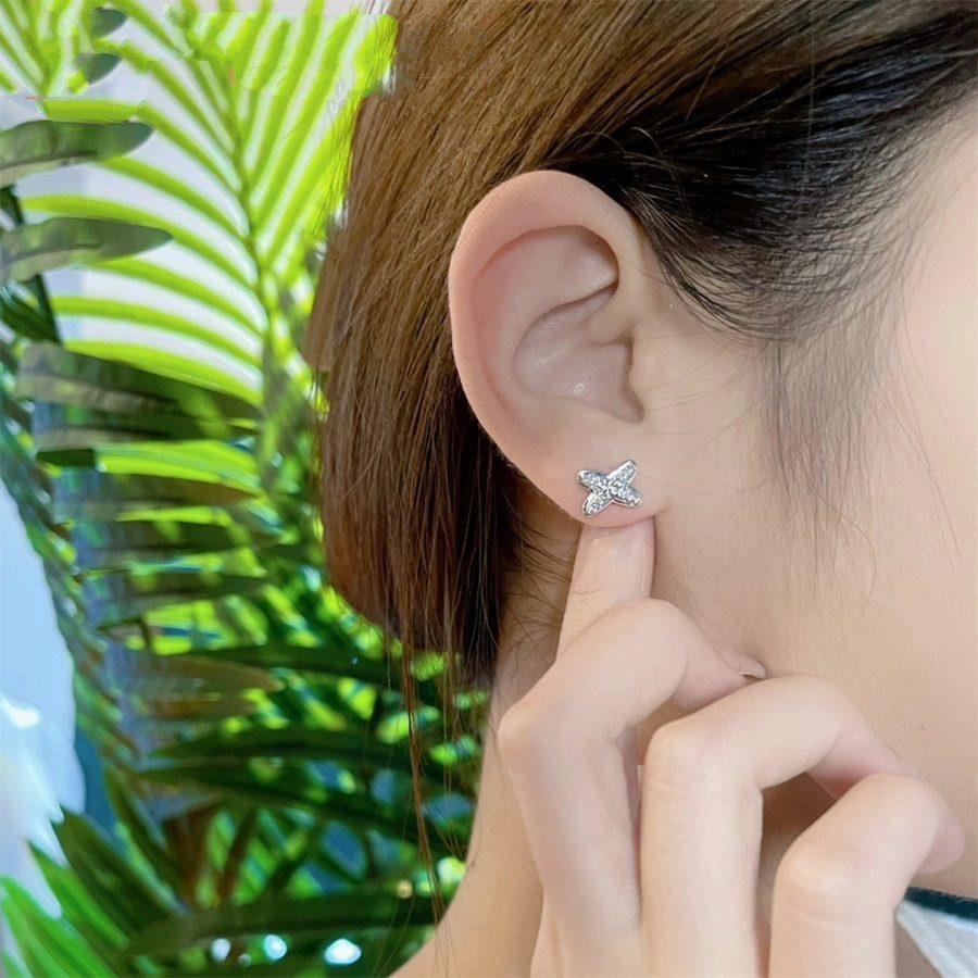 [Lucky Star]JEUX DE SILVER DIAMOND EARRINGS