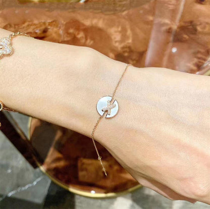 [Lucky Star]JEUX DE BRACELET MOP PINK GOLD DIAMONDS