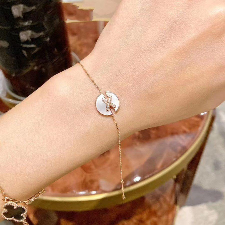 [Lucky Star]JEUX DE BRACELET MOP PINK GOLD DIAMONDS