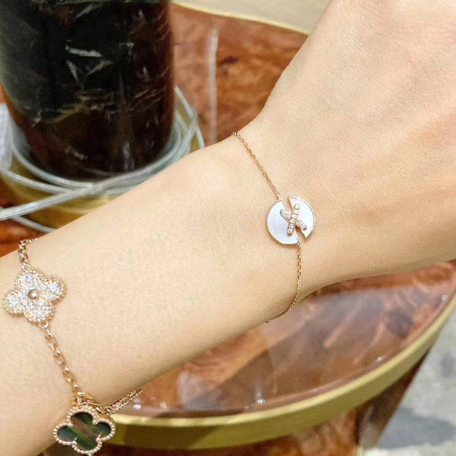 [Lucky Star]JEUX DE BRACELET MOP PINK GOLD DIAMONDS