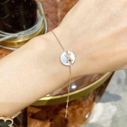 [Lucky Star]JEUX DE BRACELET MOP PINK GOLD DIAMONDS