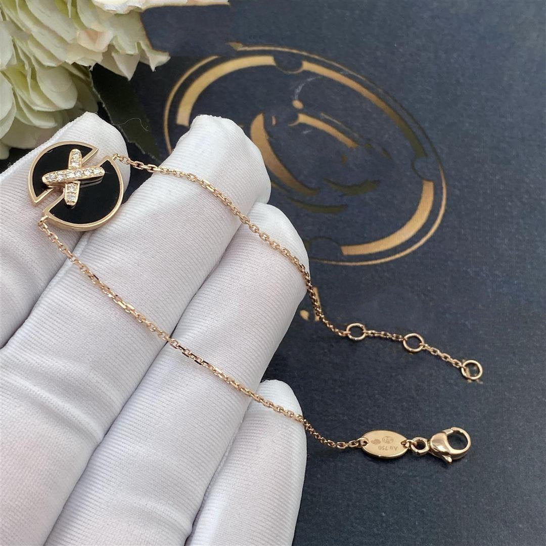 [Lucky Star]JEUX DE BRACELET ONYX PINK GOLD DIAMOND