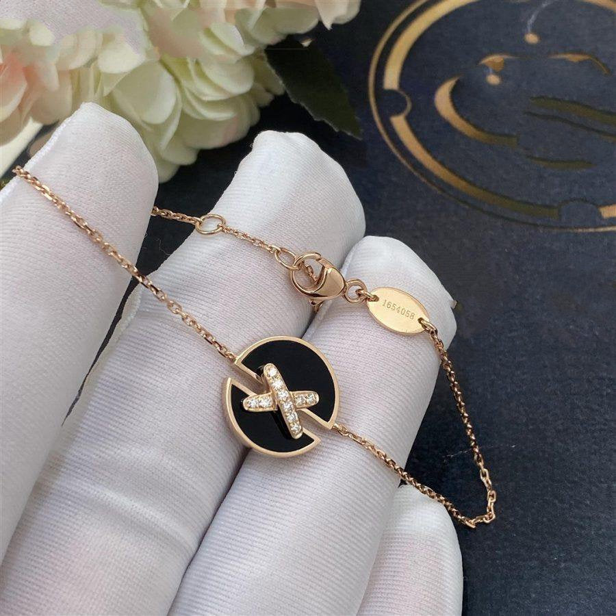 [Lucky Star]JEUX DE BRACELET ONYX PINK GOLD DIAMOND