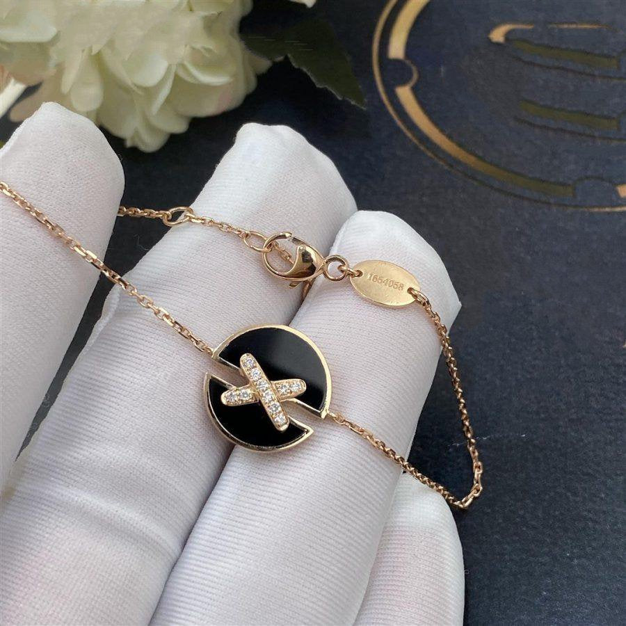 [Lucky Star]JEUX DE BRACELET ONYX PINK GOLD DIAMOND