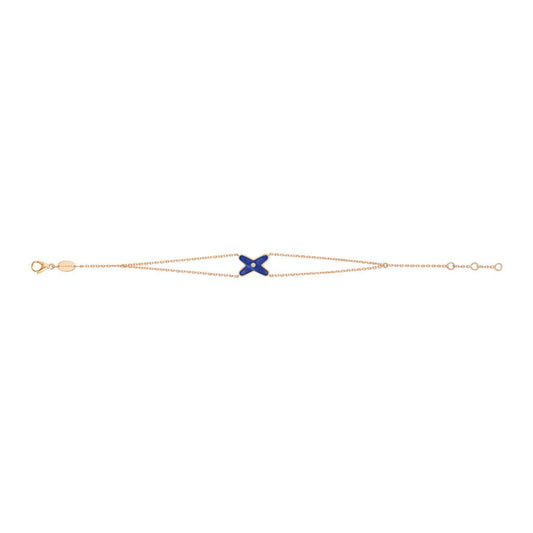 [Lucky Star]JEUX BRACELET BLUE AGATE PINK GOLD 1 DIAMOND