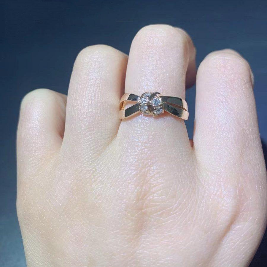 [Lucky Star]LIENS RING PINK GOLD DIAMOND