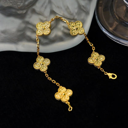 [Lucky Star]CLOVER 5 MOTIFS BRONZING BRACELET