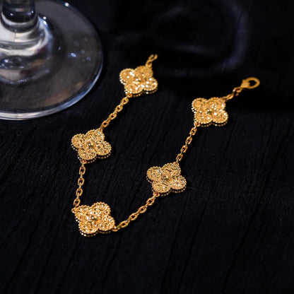 [Lucky Star]CLOVER 5 MOTIFS BRONZING BRACELET