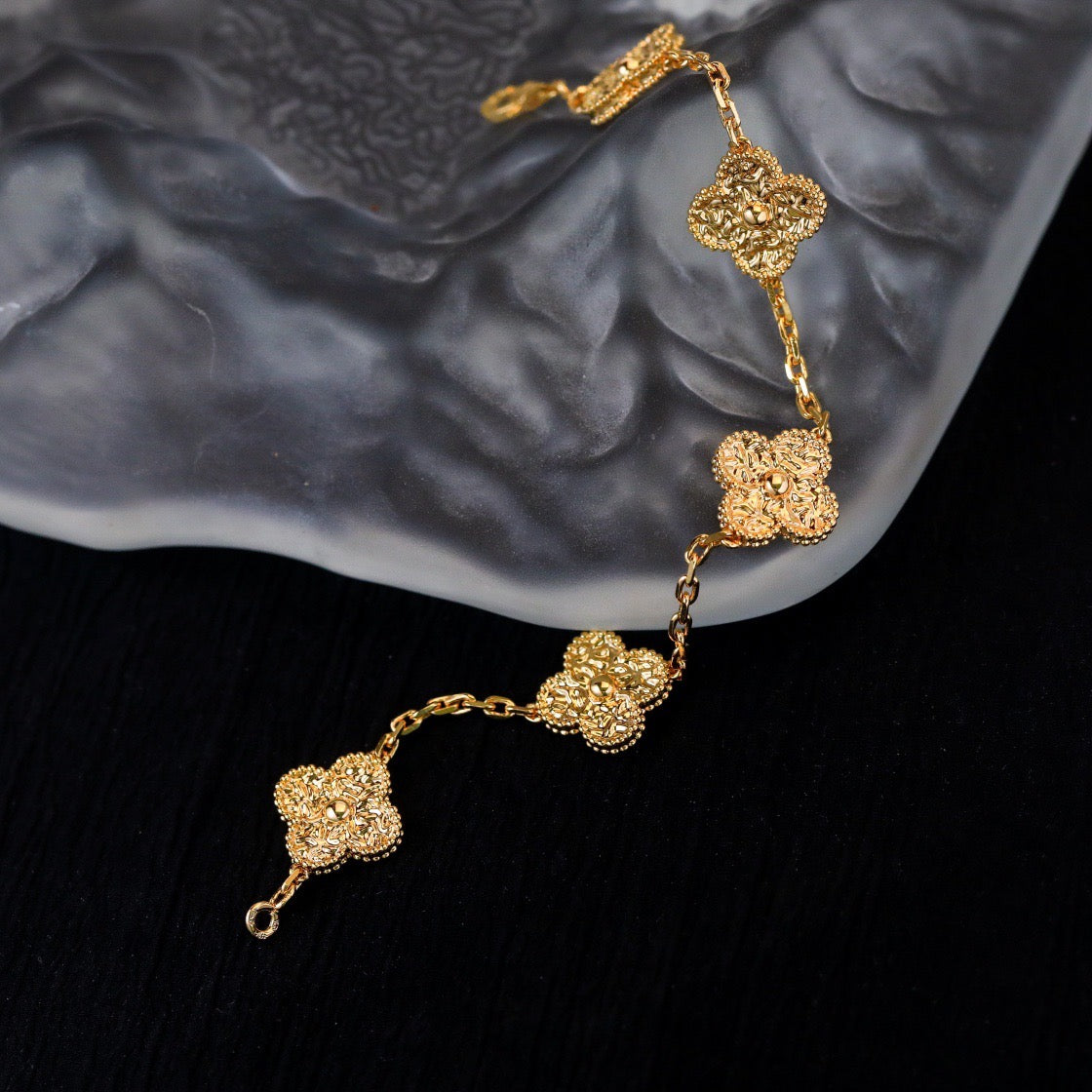 [Lucky Star]CLOVER 5 MOTIFS BRONZING BRACELET