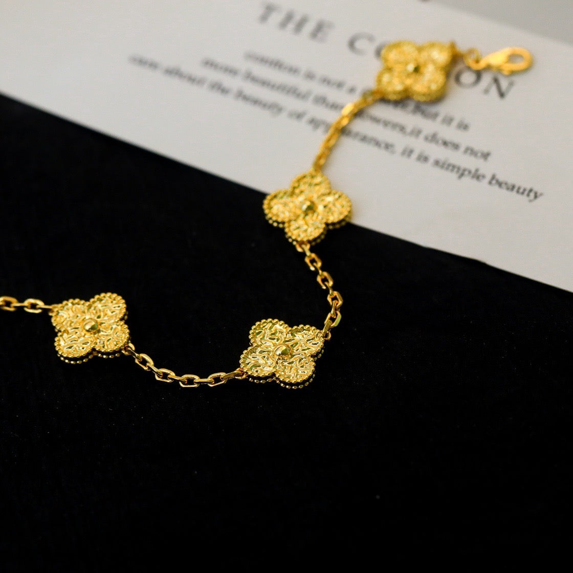 [Lucky Star]CLOVER 5 MOTIFS BRONZING BRACELET