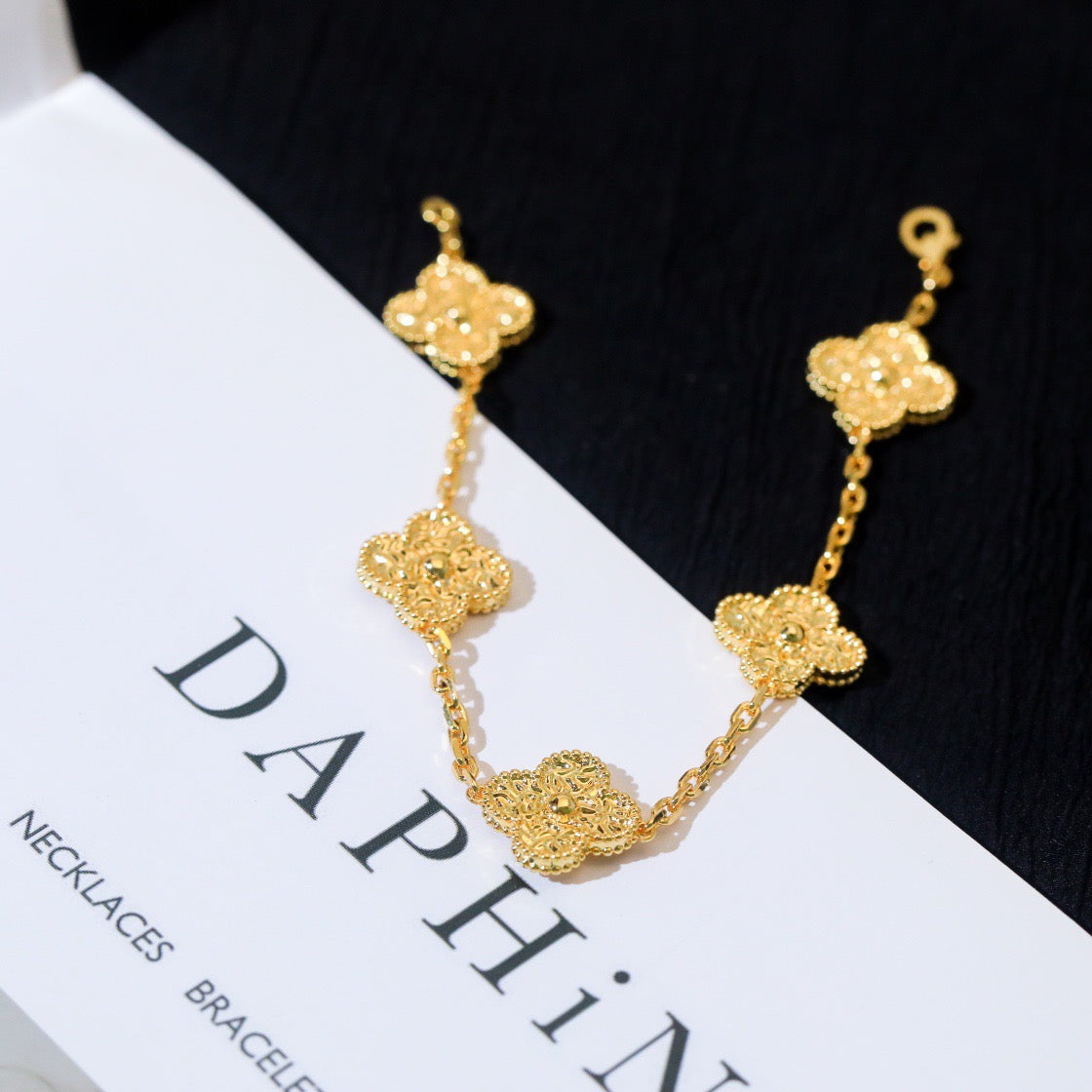 [Lucky Star]CLOVER 5 MOTIFS BRONZING BRACELET