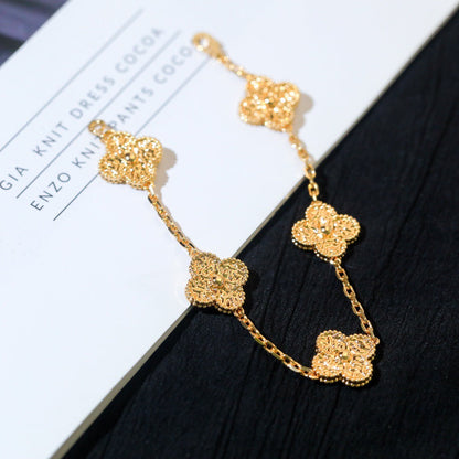 [Lucky Star]CLOVER 5 MOTIFS BRONZING BRACELET