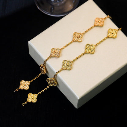 [Lucky Star]CLOVER 5 MOTIFS BRONZING BRACELET