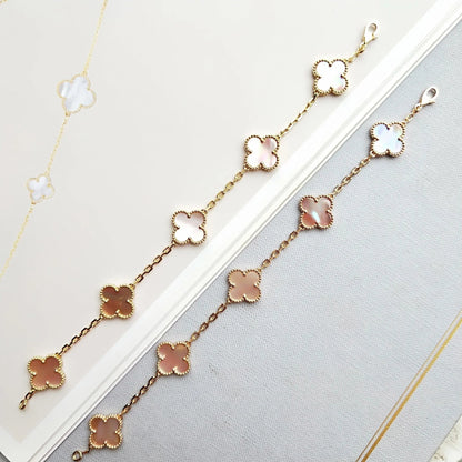 [Lucky Star]CLOVER 5 PINK MOP BRACELET