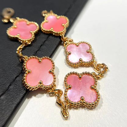 [Lucky Star]CLOVER 5 PINK MOP BRACELET