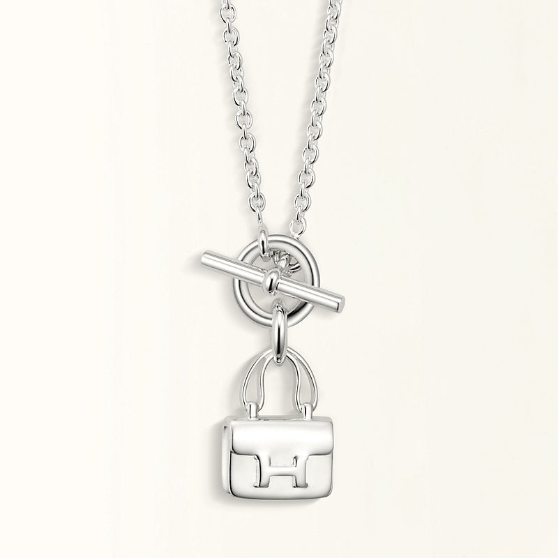 [Lucky Star]POP H PEDANT SILVER NECKLACE