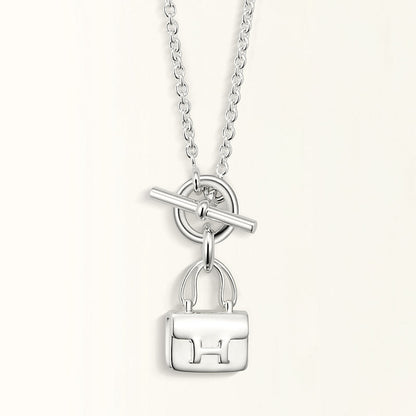 [Lucky Star]POP H PEDANT SILVER NECKLACE