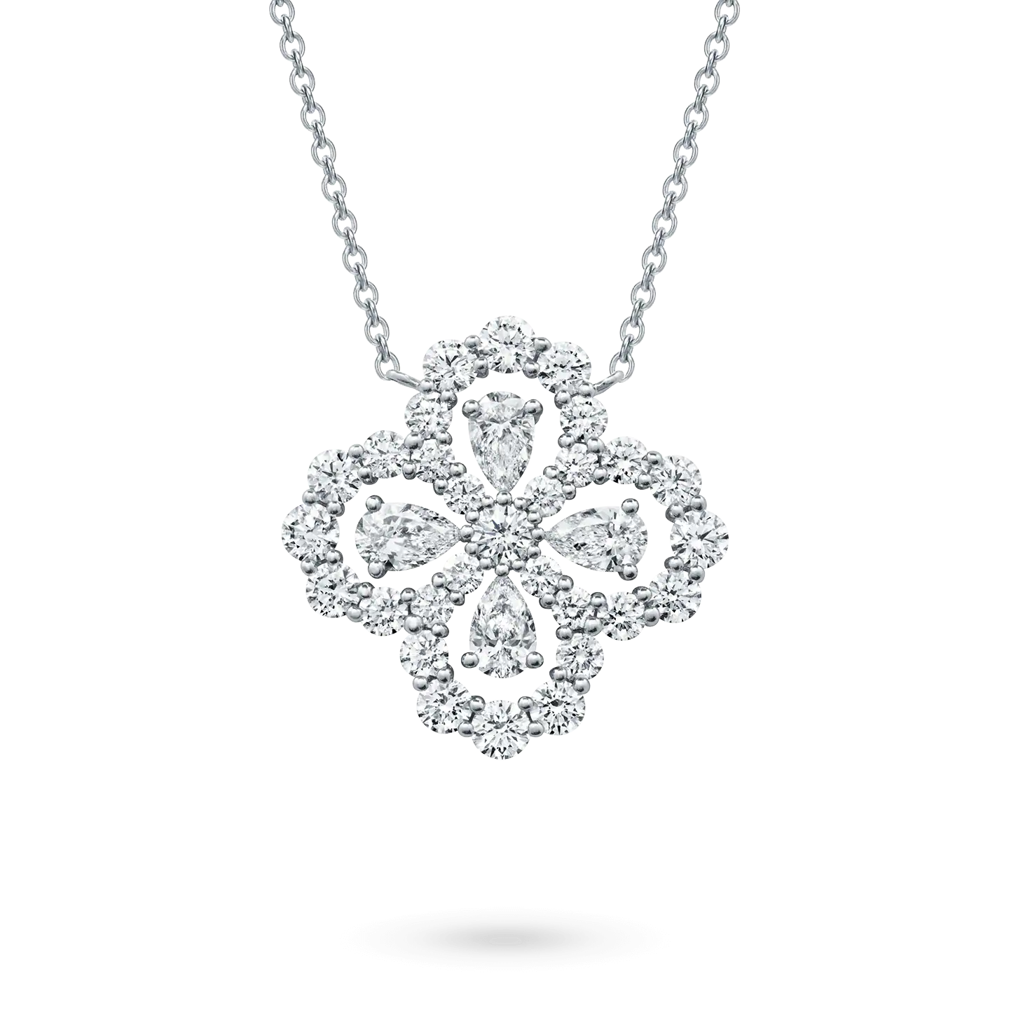 [Lucky Star]LOOP NECKLACE FULL MOTIF DIAMOND 16MM MULTIPLE COLORS