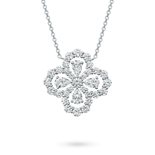 [Lucky Star]LOOP NECKLACE FULL MOTIF DIAMOND 16MM MULTIPLE COLORS