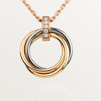 [Lucky Star]TRINITY NECKLACE GOLD  DIAMONDS