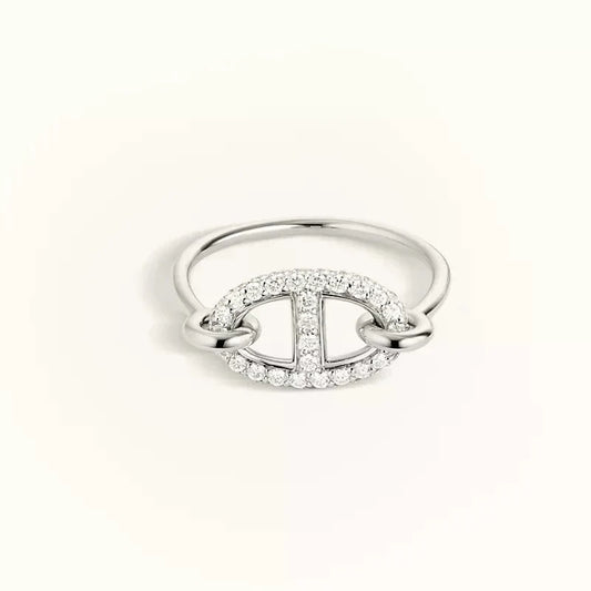 [Lucky Star]RONDE SMALL SILVER DIAMOND RING