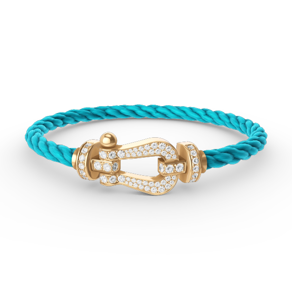 [Lucky Star]FORCE LARGE HORSESHOE FULL DIAMOND BRACELET GOLD
