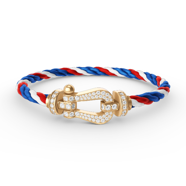 [Lucky Star]FORCE LARGE HORSESHOE FULL DIAMOND BRACELET GOLD